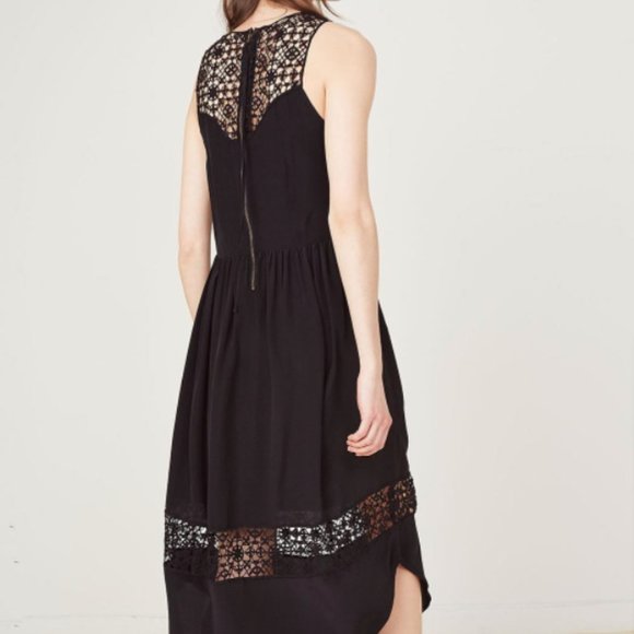 Ulla Johnson Black Calista Crochet Silk Casual Maxi Dress - Picture 2 of 7